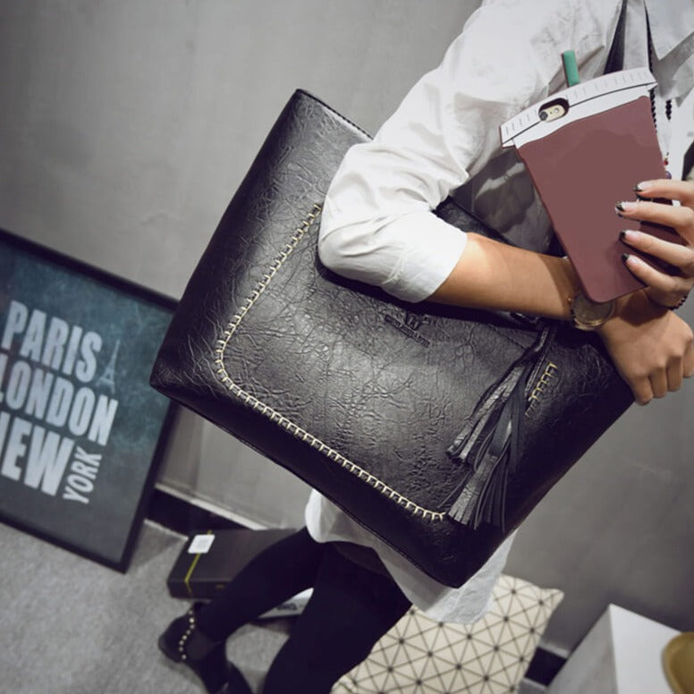 Bolso de hombro de piel para mujeres