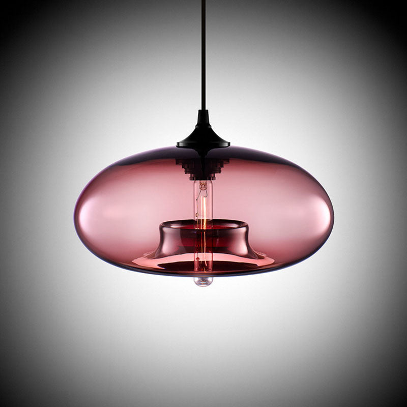 Lámpara colgante de vidrio – moderna, colorida y en estilo Art Déco