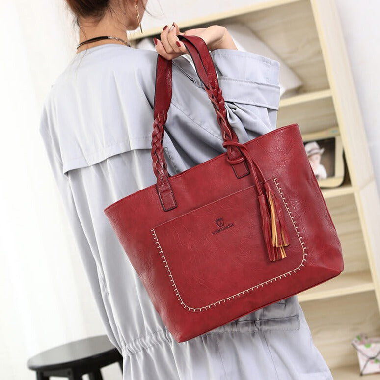 Bolso de hombro de piel para mujeres