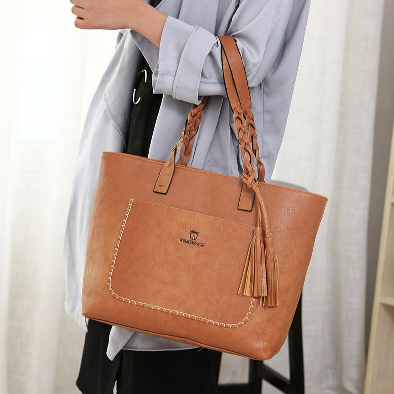 Bolso de hombro de piel para mujeres