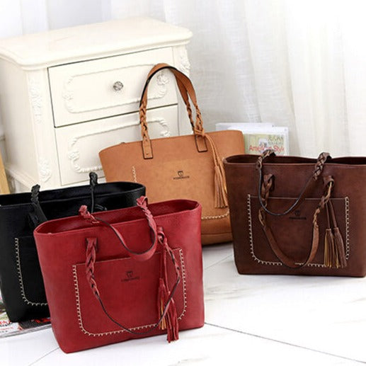 Bolso de hombro de piel para mujeres
