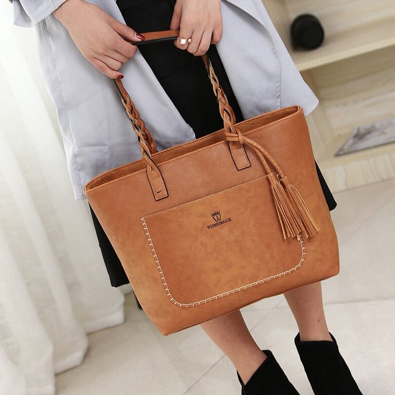 Bolso de hombro de piel para mujeres
