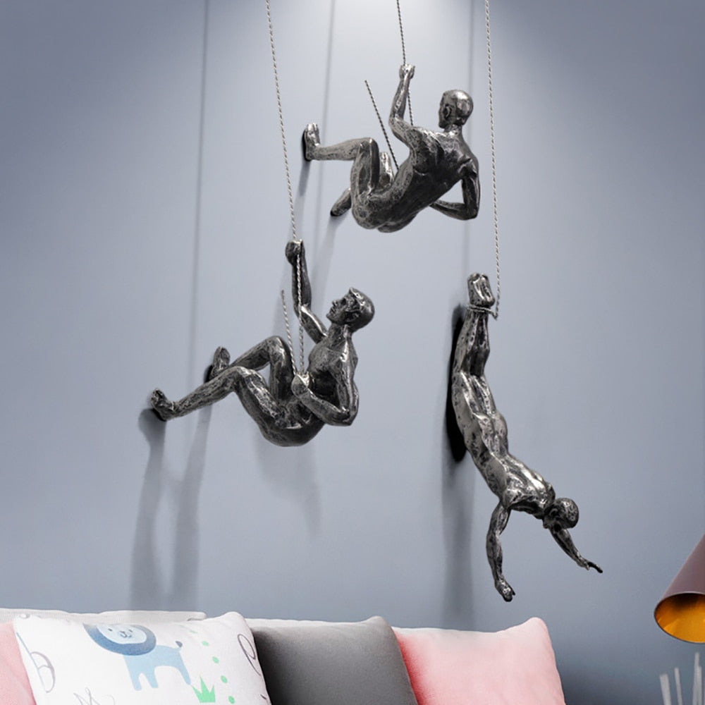 Kalsten | Escultura de pared ClimbArtis | Símbolo de fuerza y crecimiento | Hecho a mano de resina y alambre de hierro