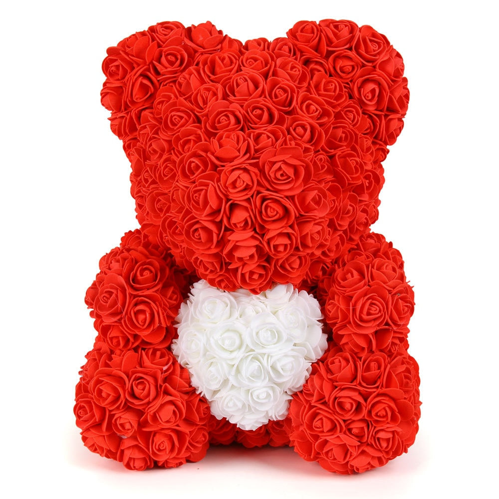 Osito de Peluche con Rosas Artificiales
