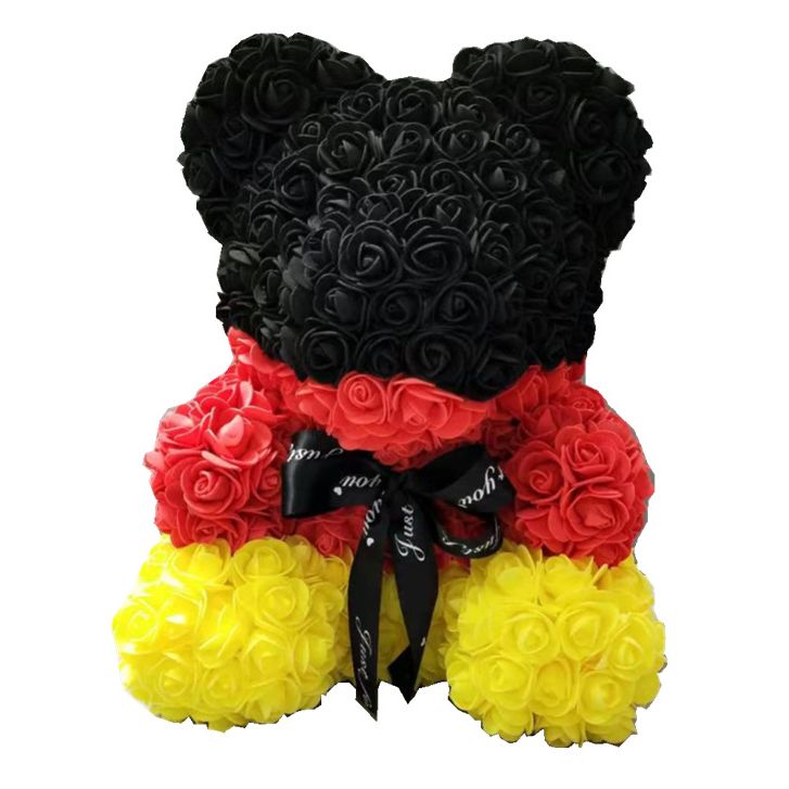 Osito de Peluche con Rosas Artificiales