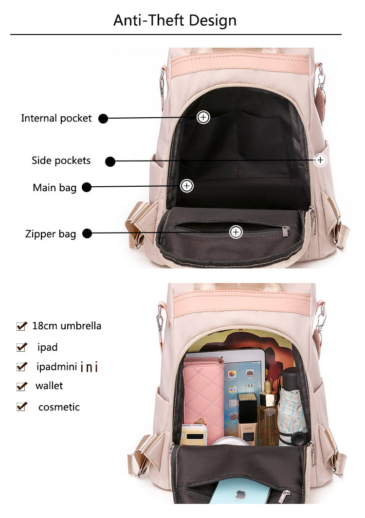 Mochila Oxford de Gran Capacidad Antirrobo