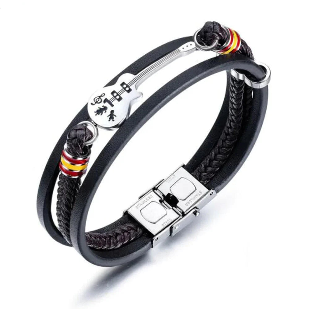 Edición Limitada Pulsera de Cuero de Guitarra