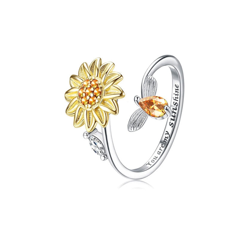 Anillo de ansiedad girasol