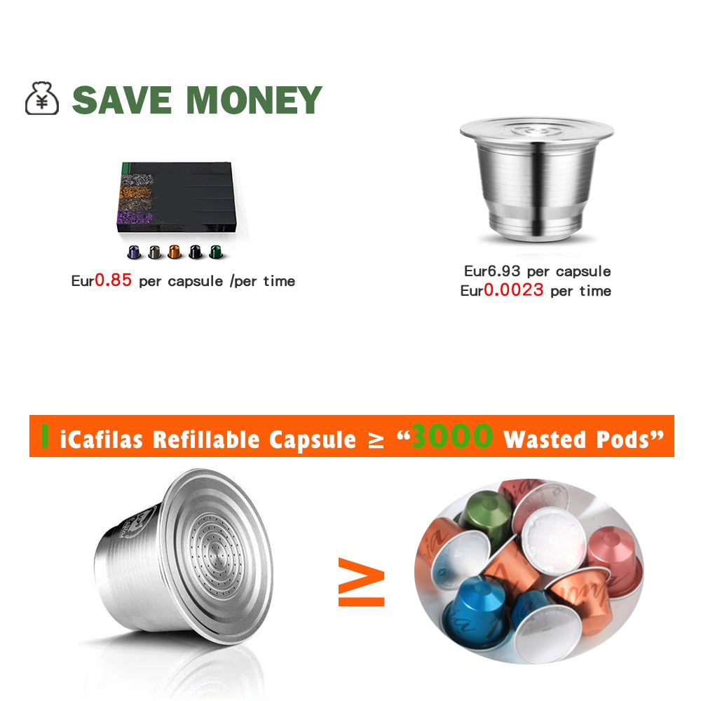 Cápsulas reutilizables para café crema (compatibles con Nespresso)