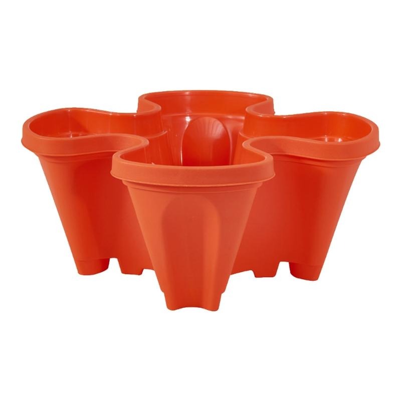 Torre de Plantas Apilable con Sistema de Riego 4 Niveles