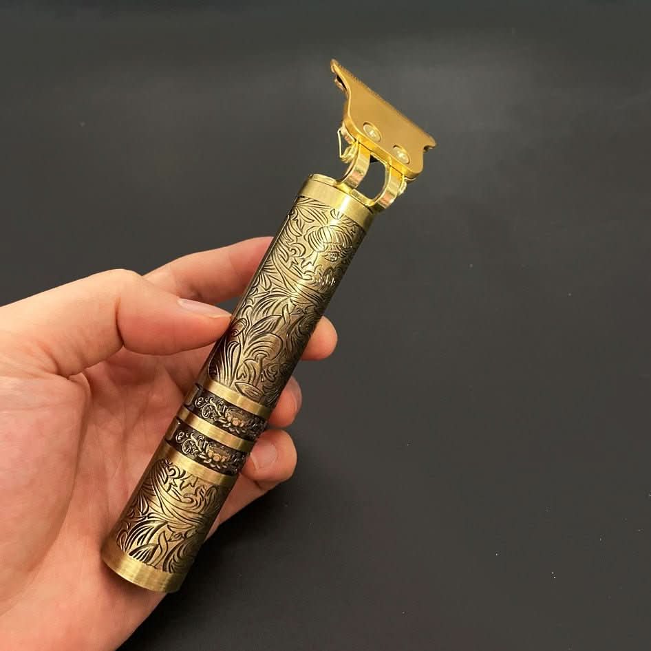 SKULLTRIM – Tondeuse à barbe vintage avec batterie et coupe précise pour barbe et cheveux