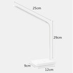 Lámpara de Mesa LED | Cuidado de los Ojos & Regulable | Control Táctil | Función de Carga USB & Soporte para Móvil