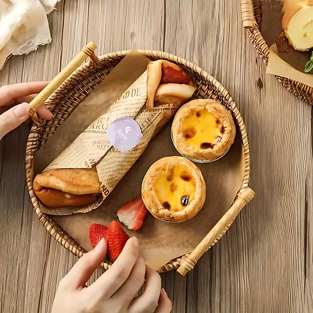 Bandeja de Servicio de Ratán Hecha a Mano