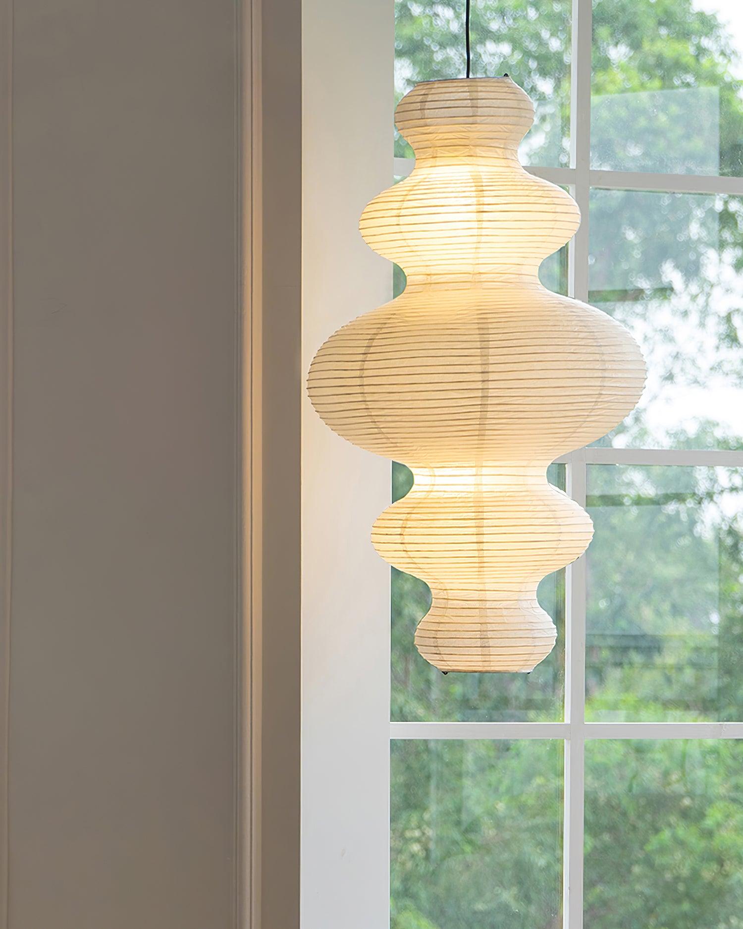 Lámpara Colgante de Papel de Arroz Hecha a Mano - Iluminación Elegante para el Hogar