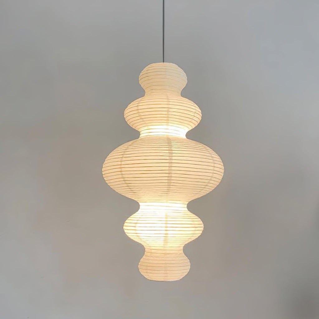 Lámpara Colgante de Papel de Arroz Hecha a Mano - Iluminación Elegante para el Hogar