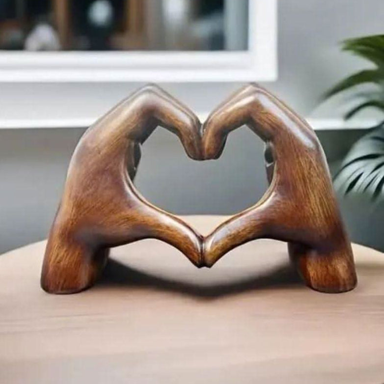LOVESCULPT BOIS – Figurine décorative en bois faite à la main pour un foyer chaleureux