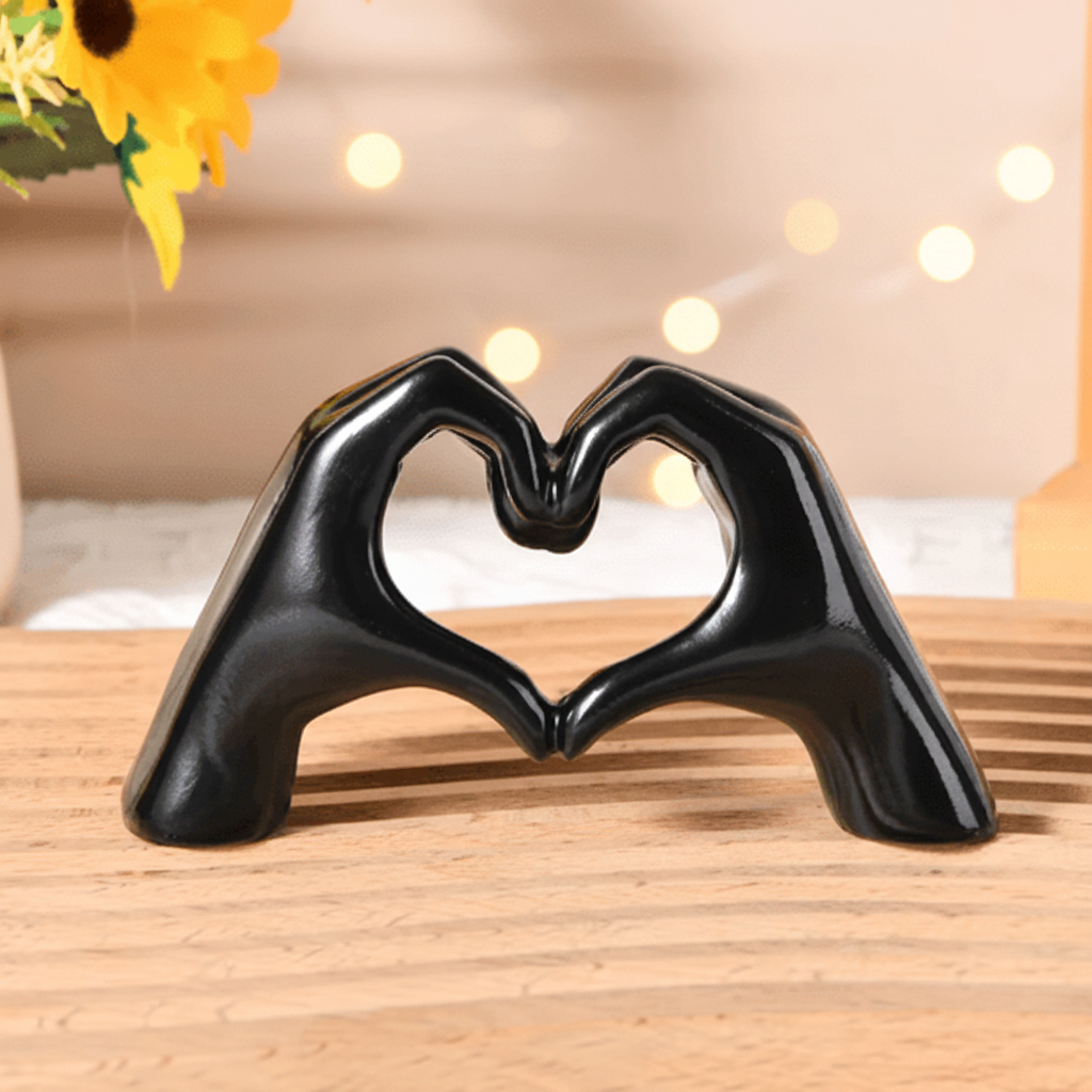 LOVESCULPT MADERA – Figura decorativa hecha a mano de madera para un hogar amoroso