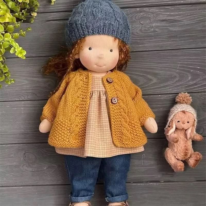MIRABELLA – Muñeca Waldorf de algodón hecha a mano con accesorios