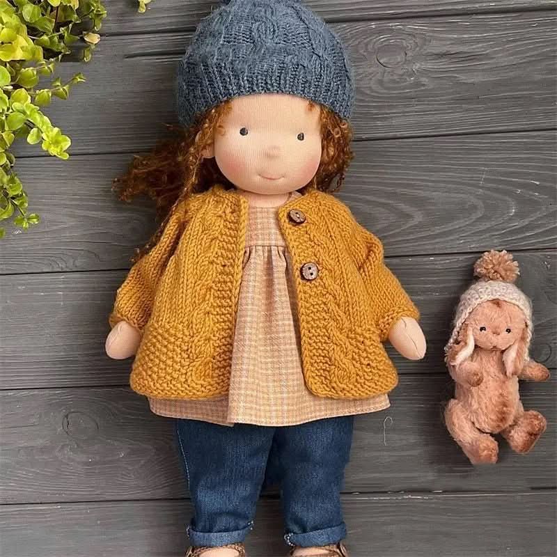 MIRABELLA – Muñeca Waldorf de algodón hecha a mano con accesorios