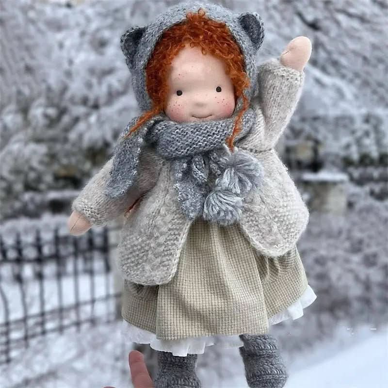 MIRABELLA – Muñeca Waldorf de algodón hecha a mano con accesorios