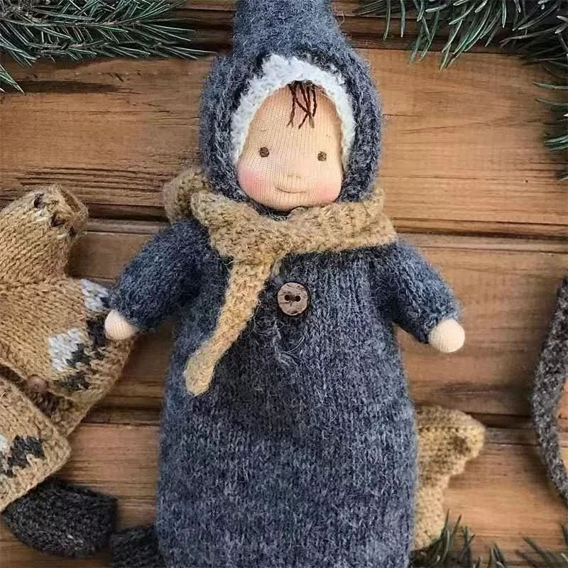 MIRABELLA – Muñeca Waldorf de algodón hecha a mano con accesorios
