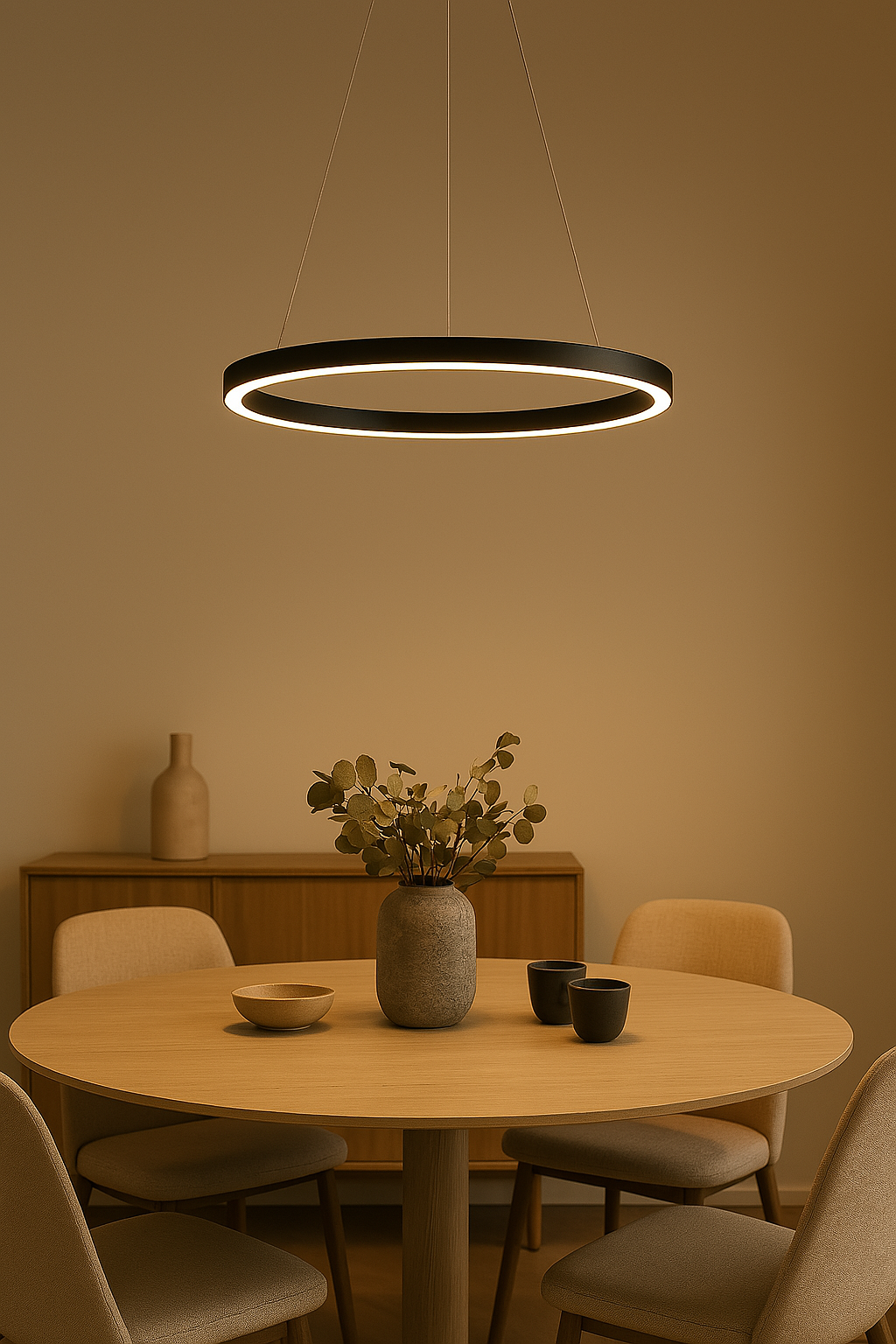 Lámpara colgante LED SkyRing con diseño moderno