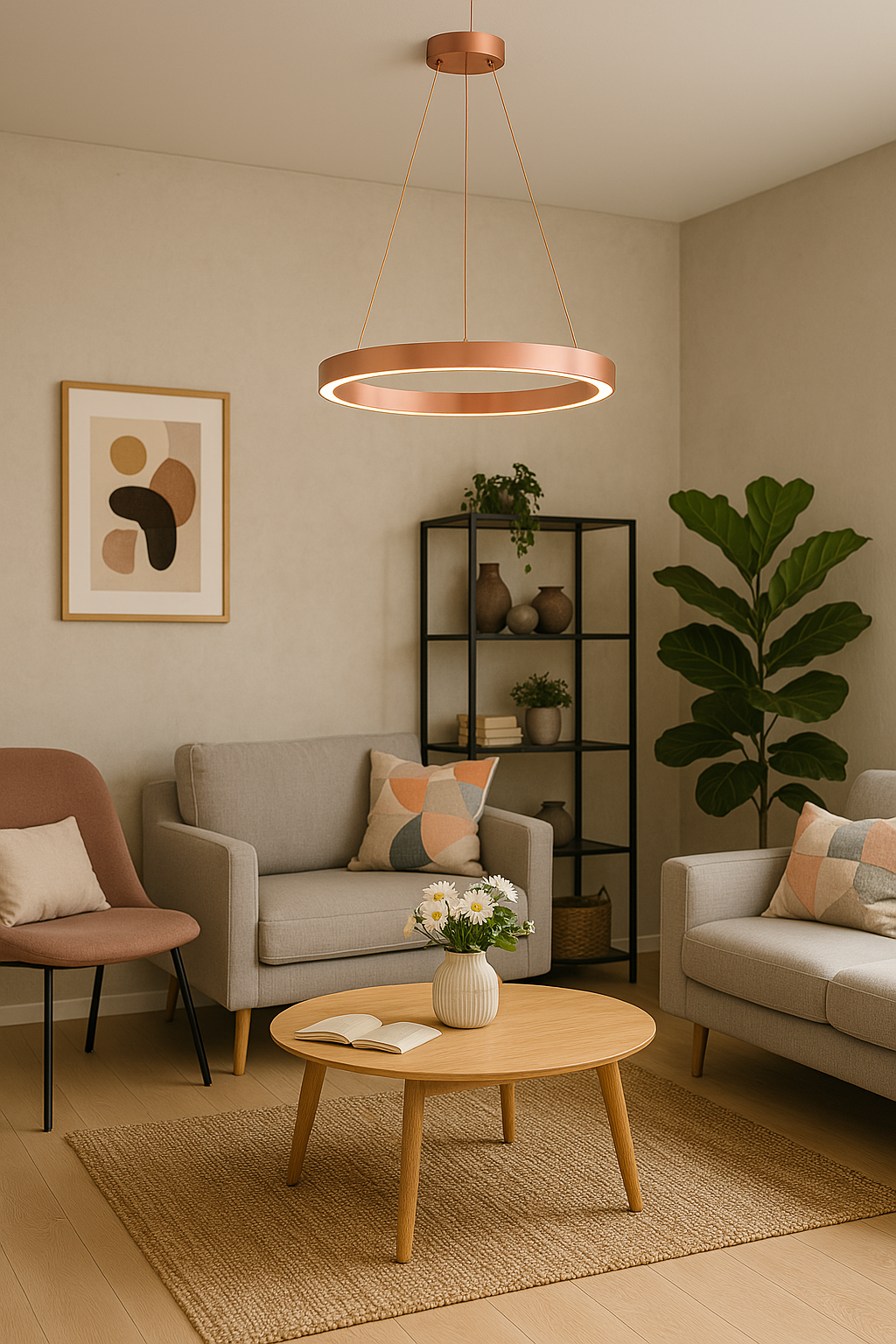 Lámpara colgante LED SkyRing con diseño moderno