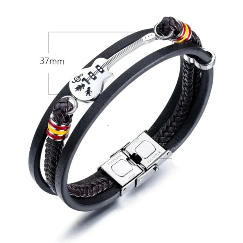Edición Limitada Pulsera de Cuero de Guitarra