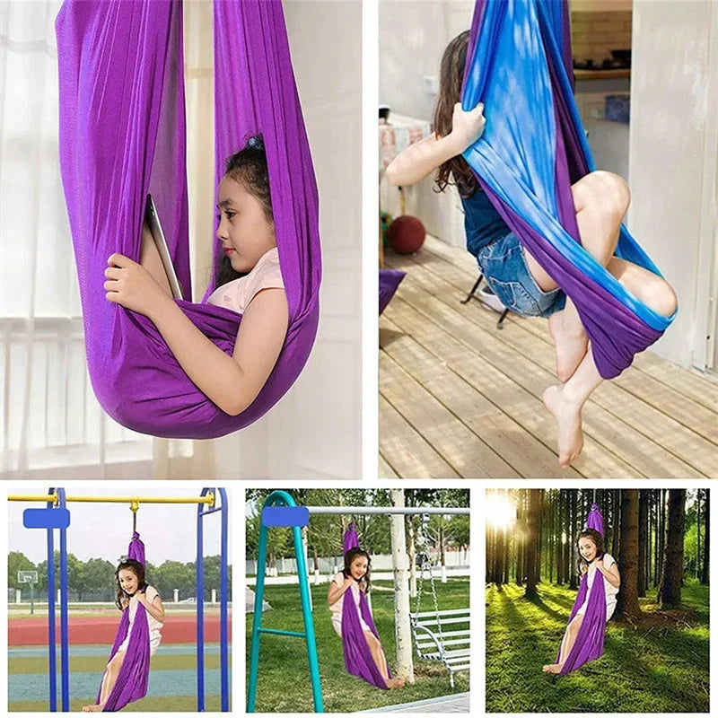 Hamaca terapéutica sensorial para niños – Hamaca interior relajante para enfoque y relajación