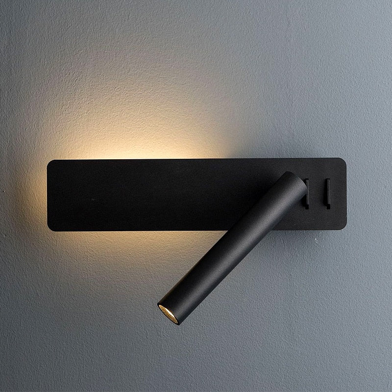 Lámpara de lectura LED giratoria para la cama