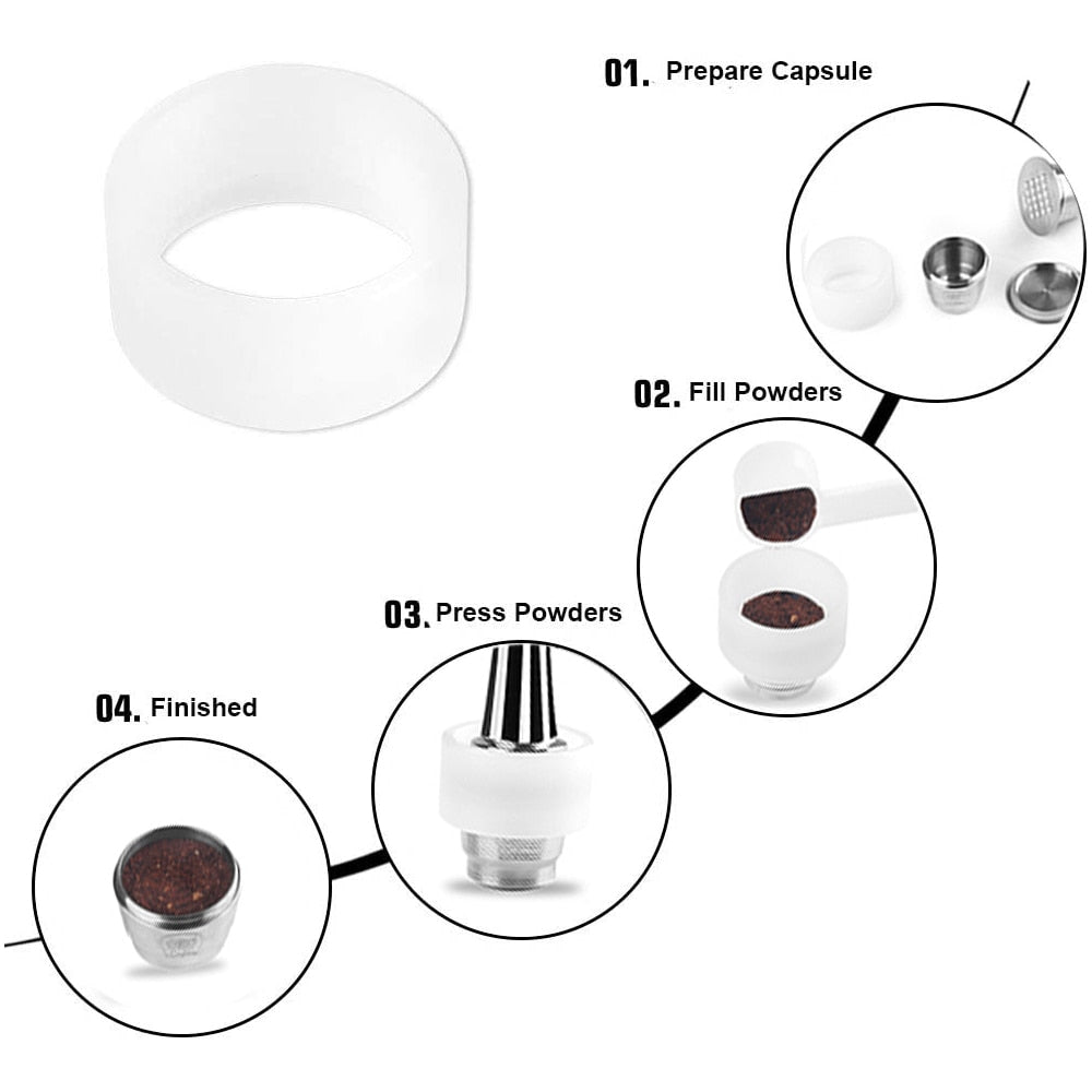 Cápsulas reutilizables para café crema (compatibles con Nespresso)