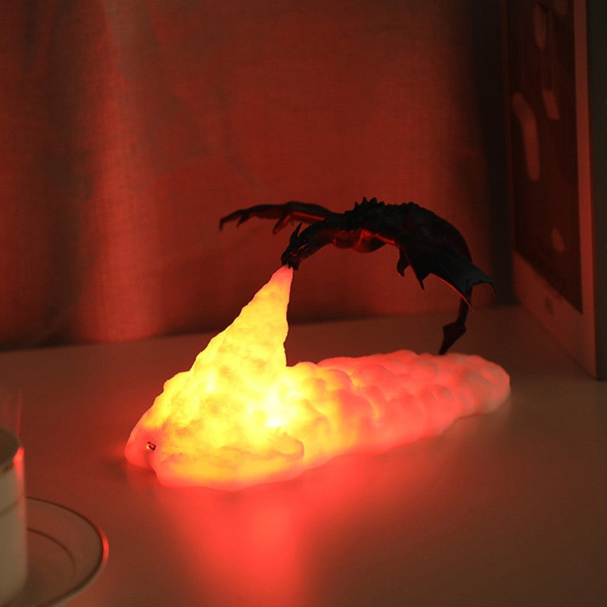 DragonGlow - Lámpara LED recargable de dragón para amantes de la fantasía