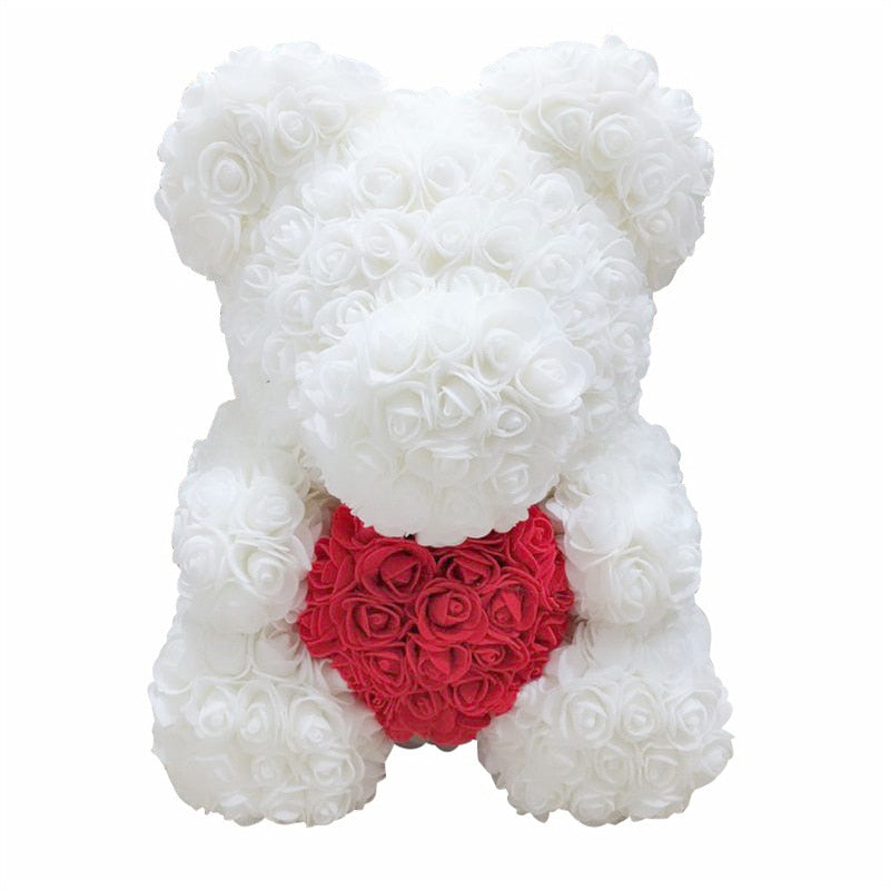Osito de Peluche con Rosas Artificiales