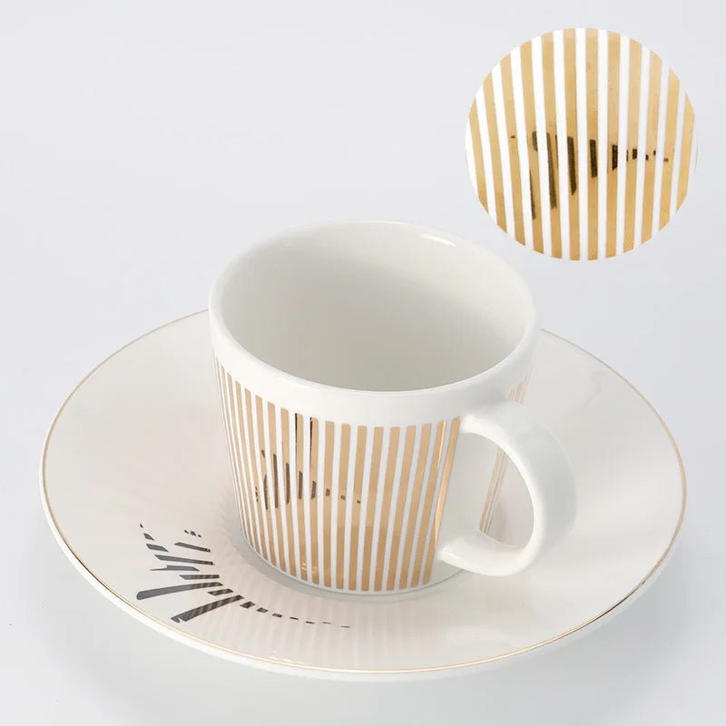 Taza dinámica creativa SLR Leopardo anamórfico taza cebra Luycho juego de tazas de café y té con posavasos 90ml-225ml