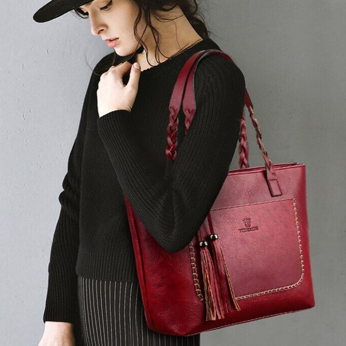 Bolso de hombro de piel para mujeres