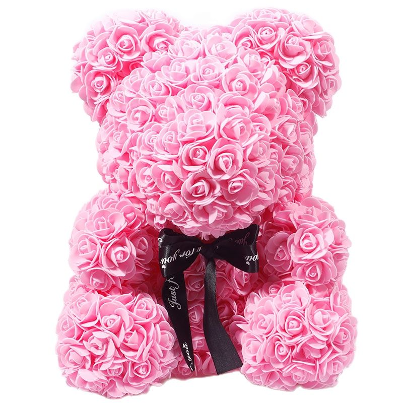Osito de Peluche con Rosas Artificiales