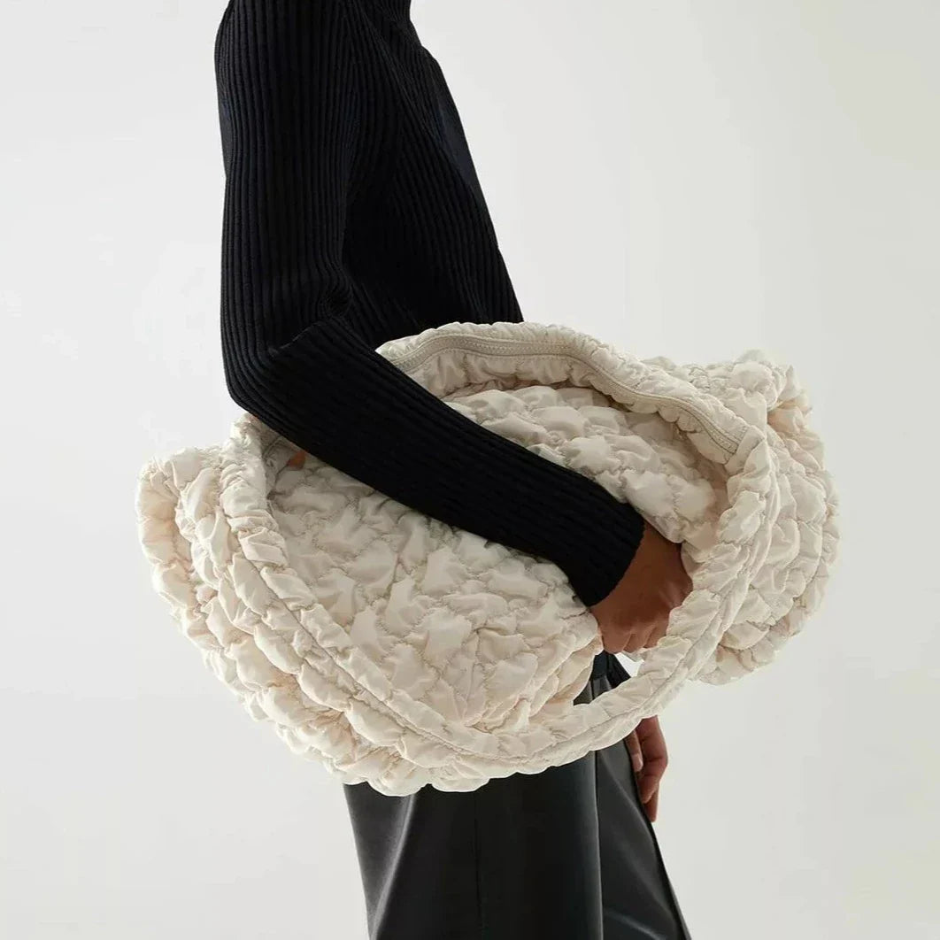 Bolso de Hombro X-Large con Diseño de Acolchado Cruzado