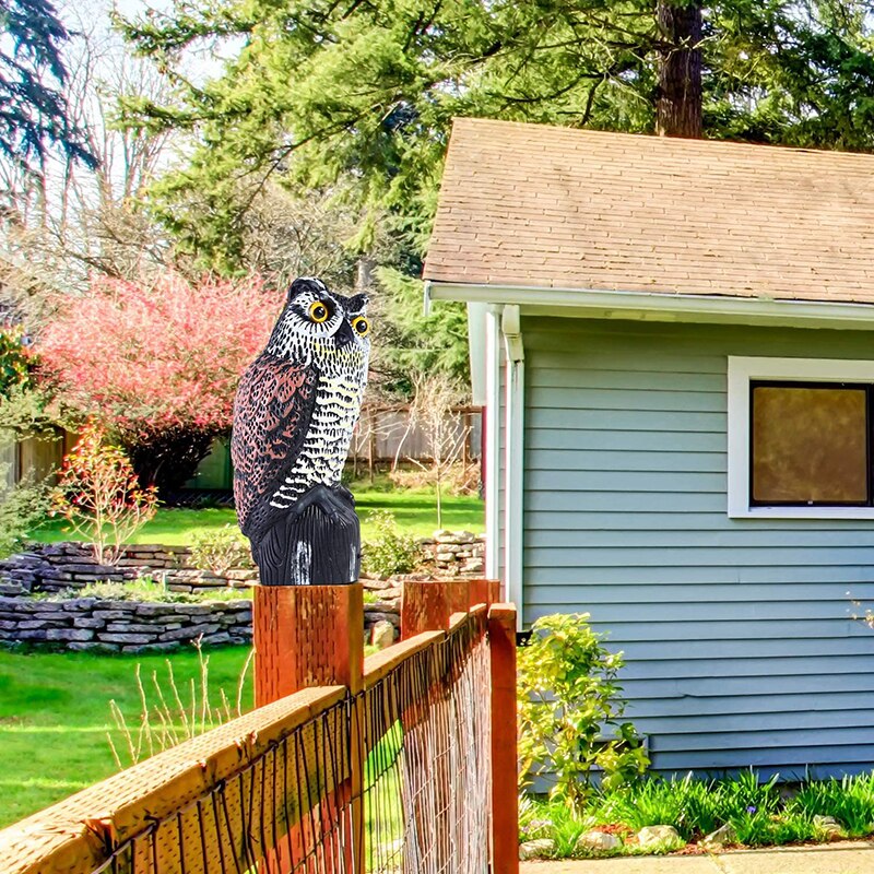 OwlGuard - Trampa para aves disuasoria en forma de búho para máxima protección al aire libre
