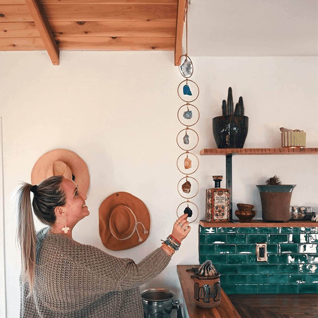 Decoración de pared de 7 Chakras de piedras preciosas