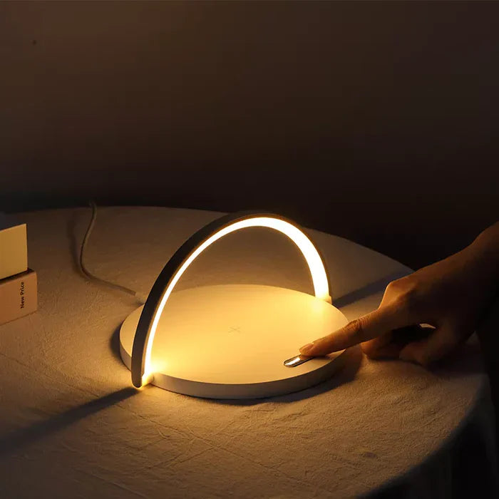 ChargeGlow - Cargador inalámbrico 3 en 1, soporte para teléfono y lámpara LED