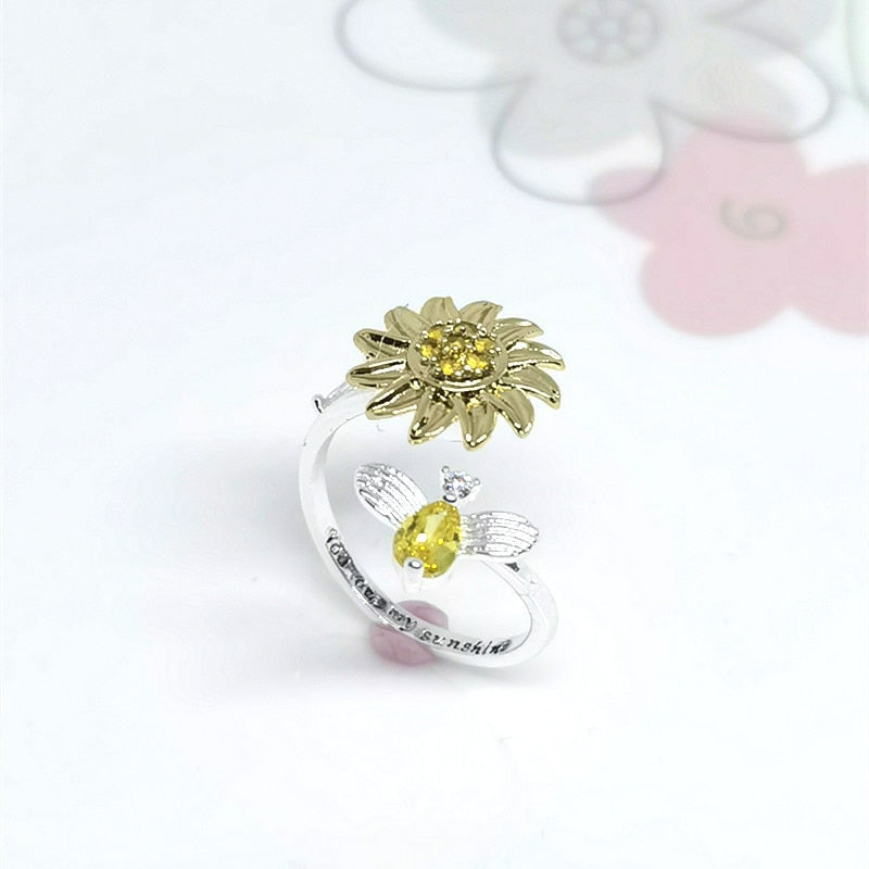 Anillo de ansiedad girasol