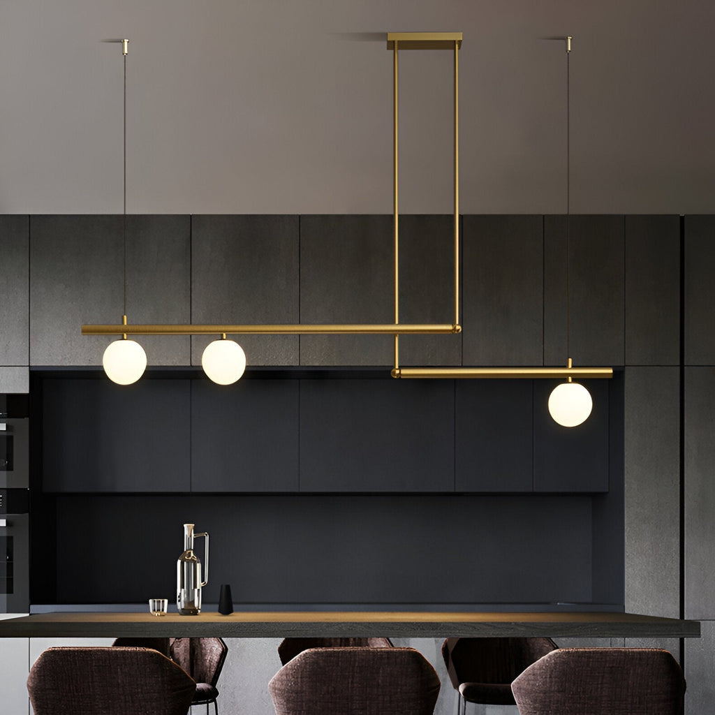 Lana | Lámpara colgante lineal nórdica para mesa de comedor