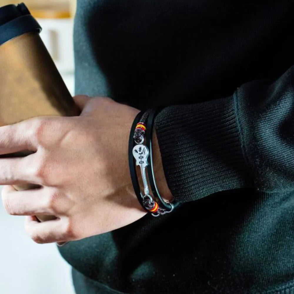 Edición Limitada Pulsera de Cuero de Guitarra