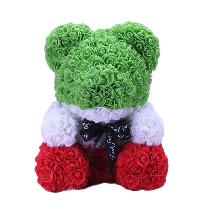 Osito de Peluche con Rosas Artificiales