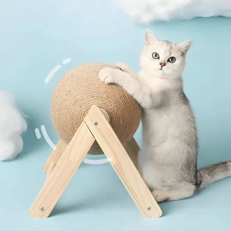 Juguete para gatos con área de rascado