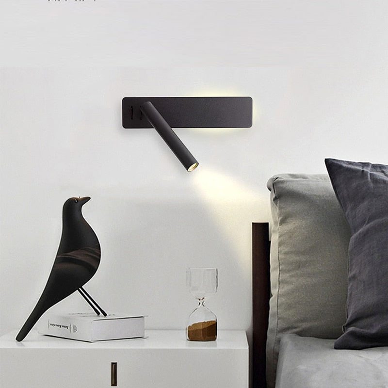 BowLift | Luz de Lectura LED de Pared Rotativa para Dormitorio | Brillo y Modos de Color Ajustables