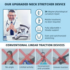 Lisslune | Estirador de Cuello para Alivio del Dolor - Dispositivo de Tracción Cervical Ajustable Ideal para la Tensión y el Incomodidad del Cuello