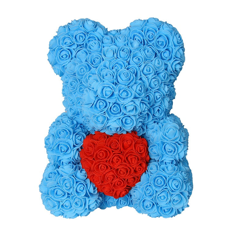 Osito de Peluche con Rosas Artificiales