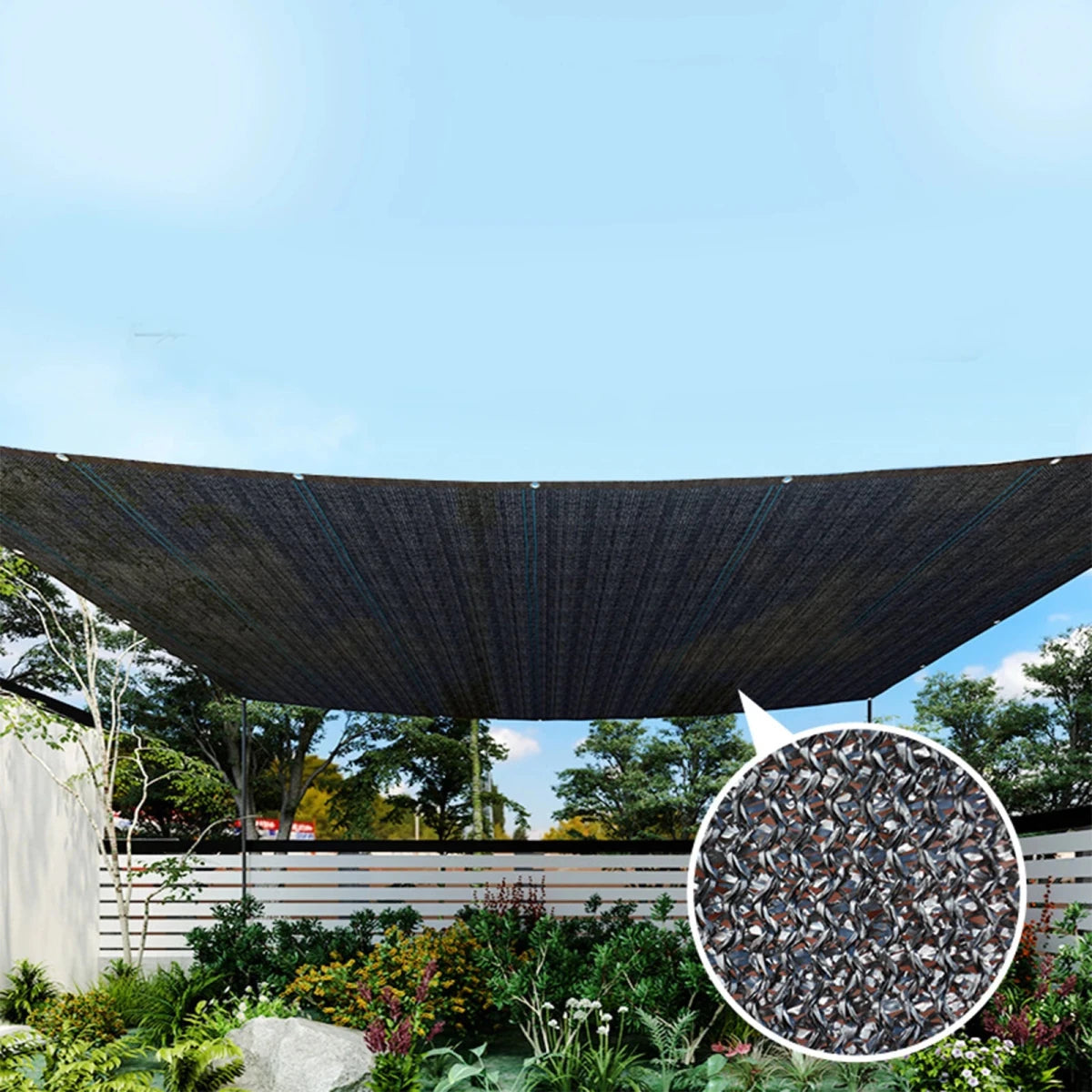 Red de protección solar HDPE para terraza y jardín