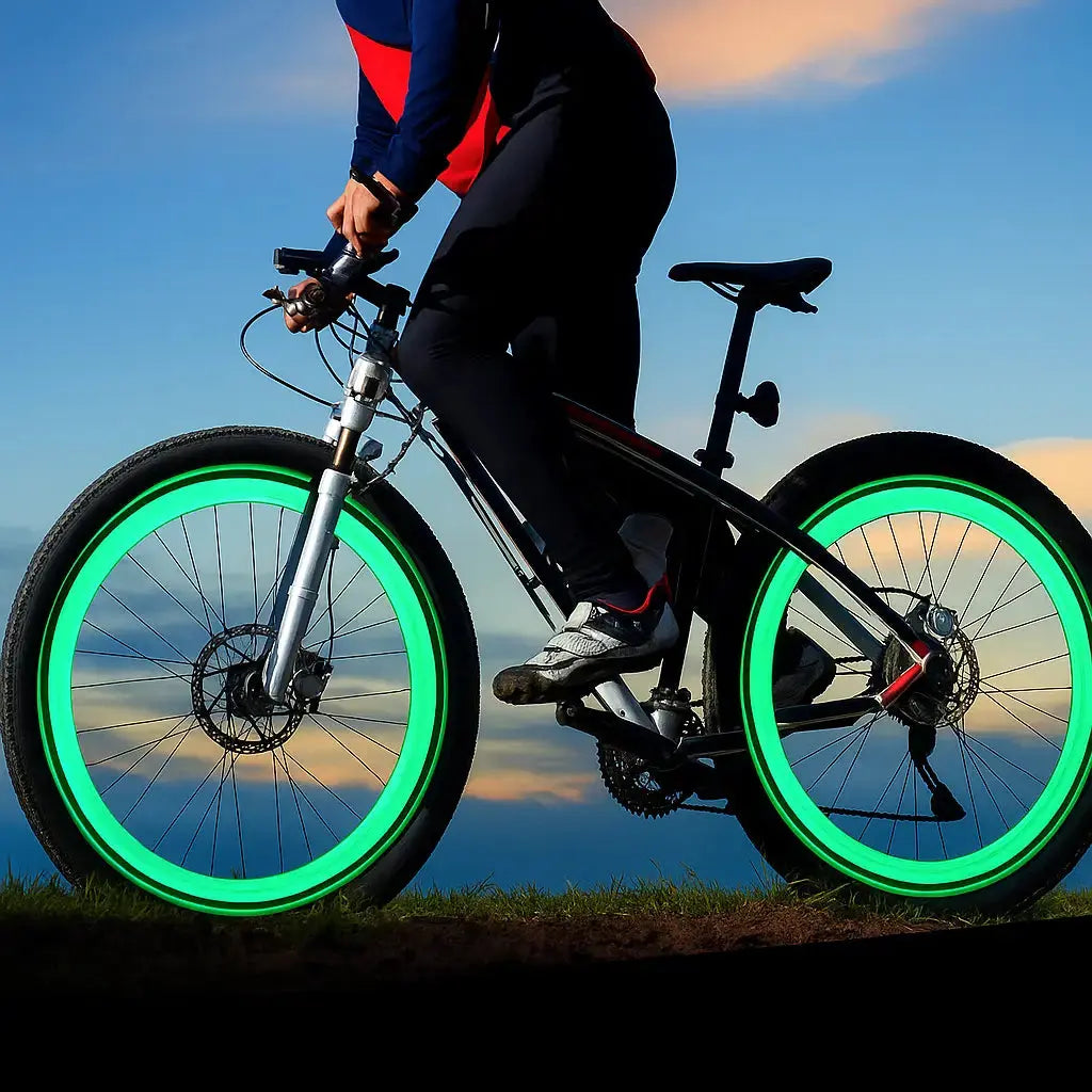 Kalsten | Iluminación de válvula de bicicleta de alta calidad con LED – Perfecto para paseos nocturnos